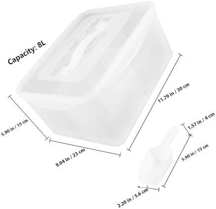 Hemobllo 8l Divided Food Storage Container with Handle, Airtight