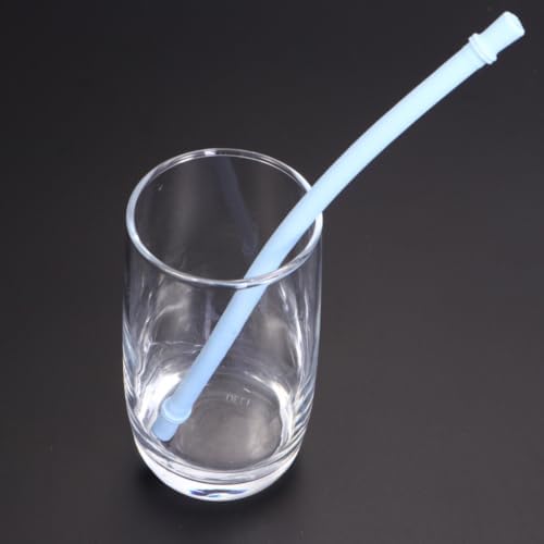 2 Pcs Portable Silicone Drinking Straws Foldable Straw Set Reusable