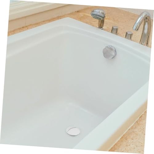 Bathtub Drain Stopper with Overflow Cover, Copper Silver Plug