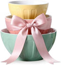 Lareina Ceramic Mixing Bowls Set of 3, Large Nesting Bowls for