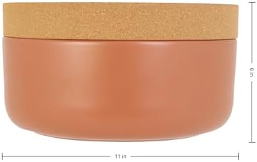 Kamenstein Ceramic and Cork Large Breathable Produce Bowl with Lid