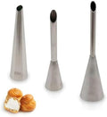 Filling Piping Tip Set, 3 Donut, Eclair & Cream Puff Nozzles