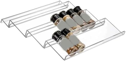 Clear Acrylic Spice Drawer Organizer,Seasoning Jars Drawers