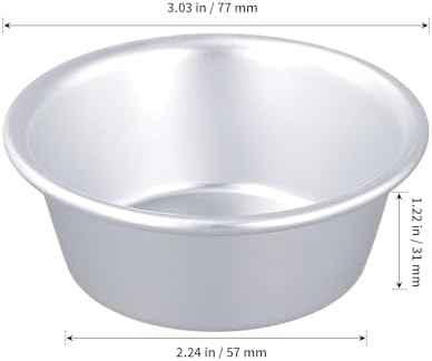 SHEUTSAN 30 Pack Individual Muffin Mold, 3 x 2.2 x 1.2 Inch Round