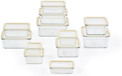 Glasslock Sens 24-Piece Glass Food Storage Set