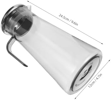 BESPORTBLE Acrylic Beverage Pitcher with Steel Lid 1.5l Cold Water