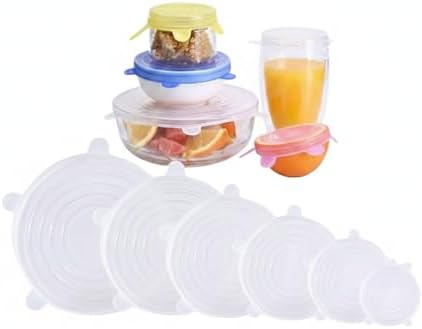 Silicone Stretch Lids 6 Pack, 6 Sizes