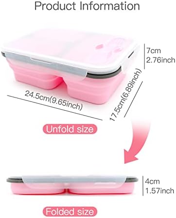 fancyfree Collapsible Silicone Benton Container, Leakproof Lunch Box