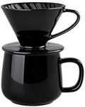 Ceramic Coffee Dripper Spiral Style Reusable Pour Over Maker With
