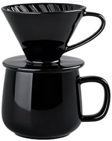Ceramic Coffee Dripper Spiral Style Reusable Pour Over Maker With