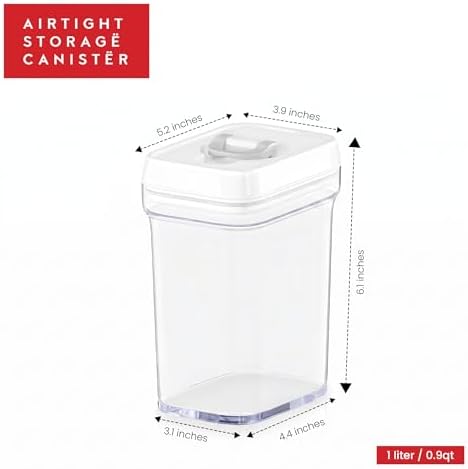 DWËLLZA KITCHEN Airtight Food Storage Containers for Pantry With White