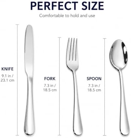 Silverware Set,SANTUO Stainless Steel Knives Spoon Forks Set for Home