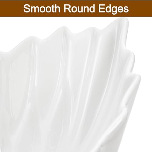 Hacaroa 50 Oz Large Ceramic Salad Bowl, Oval 11 Inch Medium Serving