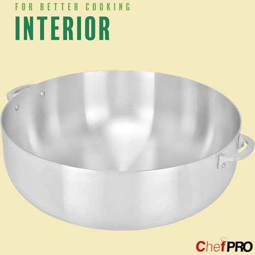 ALUMINUM CALDERO STOCK POT by Chef PRO, Superior Cooking Performance