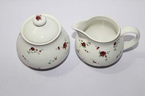 Cream & Sugar Sets with Lids Porcelain Vintage Floral Sugar Bowl and