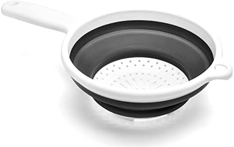 Collapsible Kitchen Strainer with Handle - Silicone Colander
