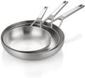 Yeksum Stainless Steel Pan Set, All Cooktops Up to 600°F,Tri-Ply
