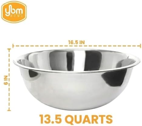 YBM HOME 20 Quart Stainless Steel Premium Mixing Bowl – Heavy Duty