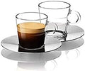 Nespresso Set Glass Collection Espresso Cups & Saucers,A & P Cahen
