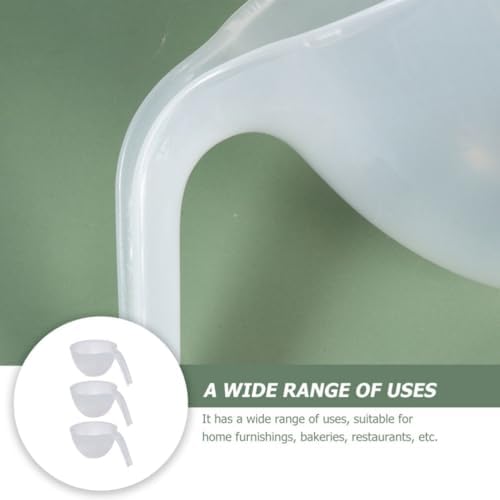 Plastic Mixing Bowls White 3 Piece Stackable with Handle