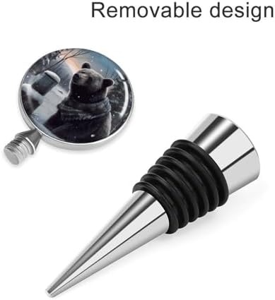 Winter Bear Wine Stopper Vacuum Alloy Wine Bottle Stopper Reusable