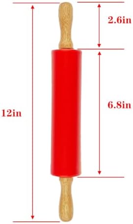 6 Pack Small Rolling Pin for Kids, 12 Inch Non-Stick Food Grade
