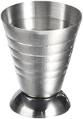 Stainless Steel Measuring Cup With Mixing Spoon Cocktail Jigger 2.5 Oz