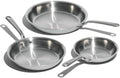 Made In Cookware - 3-Piece (Includes 8",10",12") Stainless Frying Pan Set - 5 Ply Stainless Clad - Professional Cookware - Crafted in Italy - Induction Compatible