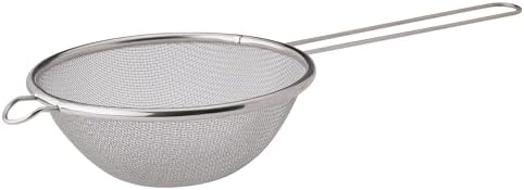 HIC Kitchen Fine Mesh Strainer With Helper Handle, 18/8 Stainless