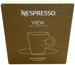 Nespresso -View collection: set of 2 espresso glass cups and saucers