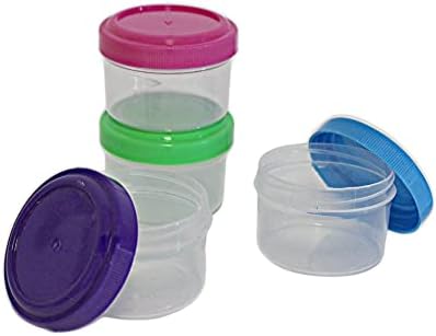 Twist Top 4-Pack Condiment Cups with Lids – 1.18 oz BPA-Free Mini