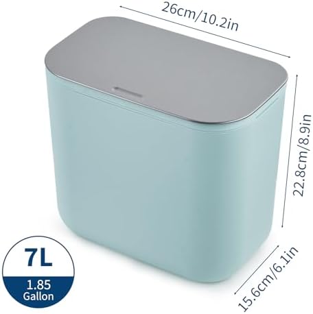1.85 gal Hanging Kitchen Compost Bin with Lid, Stainless Steel