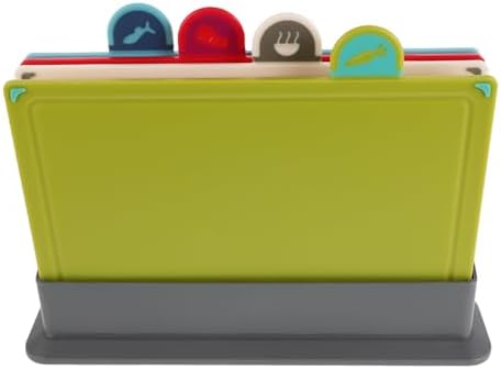 Plastic Cutting Board Set, 4 Piece Color Coded Kitchen Chopping Boards