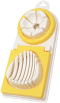 Manual Egg Slicer with Stainless Steel, One Press Yellow Kitchen Tool