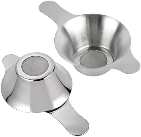 AUEAR, 2 Pack Different Size Stainless Steel Mini Strainer Fine Mesh