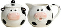 WAIT FLY Funny Cow Ceramic Creamer and Sugar Bowl Set, Cream Pitcher