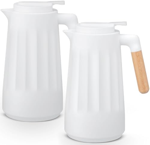 Ziliny 2 Pcs 34 oz Thermal Coffee Carafe for Keeping Hot/Cold Double