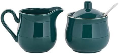 Ceramic Sugar Bowl Cream Pitcher Set Sugar and Cream Container Sturdy