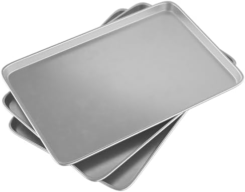 CROSSON 16× 24 Inch Cookie Sheet Pans Set of 3-Baking Tray Jelly Roll