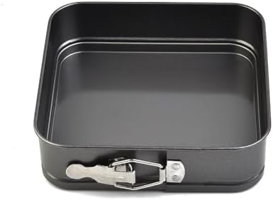 Cake Pans Set of 3, Square Carbon Steel Bakeware with Removable