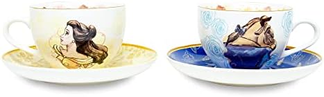 Disney Beauty and the Beast Bone China Teacup and Saucer, Set of 2