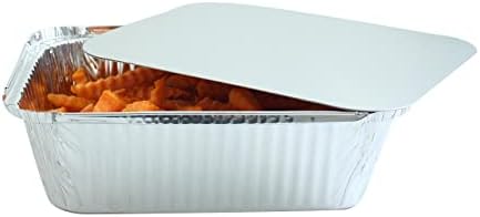 PARTY BARGAINS 5 Lb. Aluminum Foil Pans with Lids - 25 Count Set with