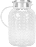 GOWENIC 1.8L Water Pitcher with Lid and Handle, Acrylic Heat Proof