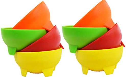 Black Duck Brand Set of 8 Multi Color 4.5" Diameter, 12 oz Salsa Bowls