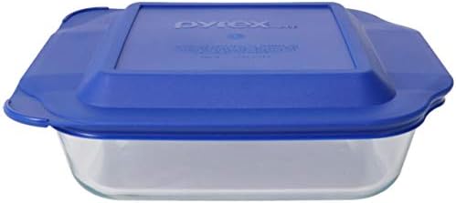 Pyrex 2-Qt & 3-Qt Glass Baking Dishes with Blue Lids