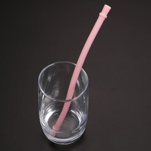 2 Pcs Portable Silicone Drinking Straws Foldable Straw Set Reusable