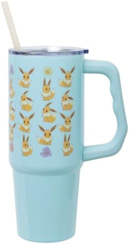 Silver Buffalo Pokémon Flower Cafe Eevee, Stainless Steel Tumbler