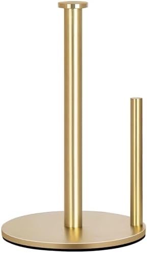 OBODING Gold Countertop Paper Towel Holder, Stainless Steel