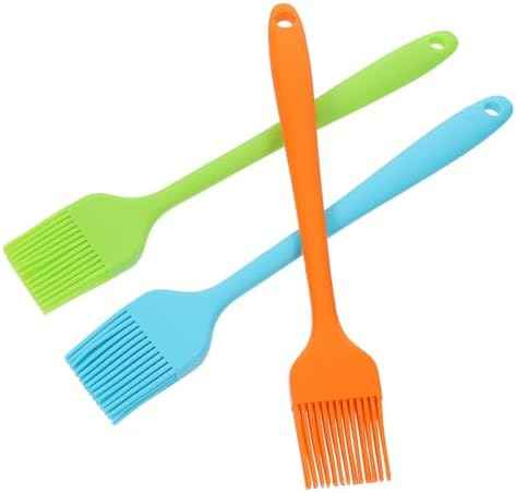 Sosoport 3pcs Silicone Pastry Basting Brush Set for Bbq and Baking
