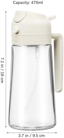Ciieeo Olive Oil Dispenser and Sprayer, 2-in-1 Glass Bottle